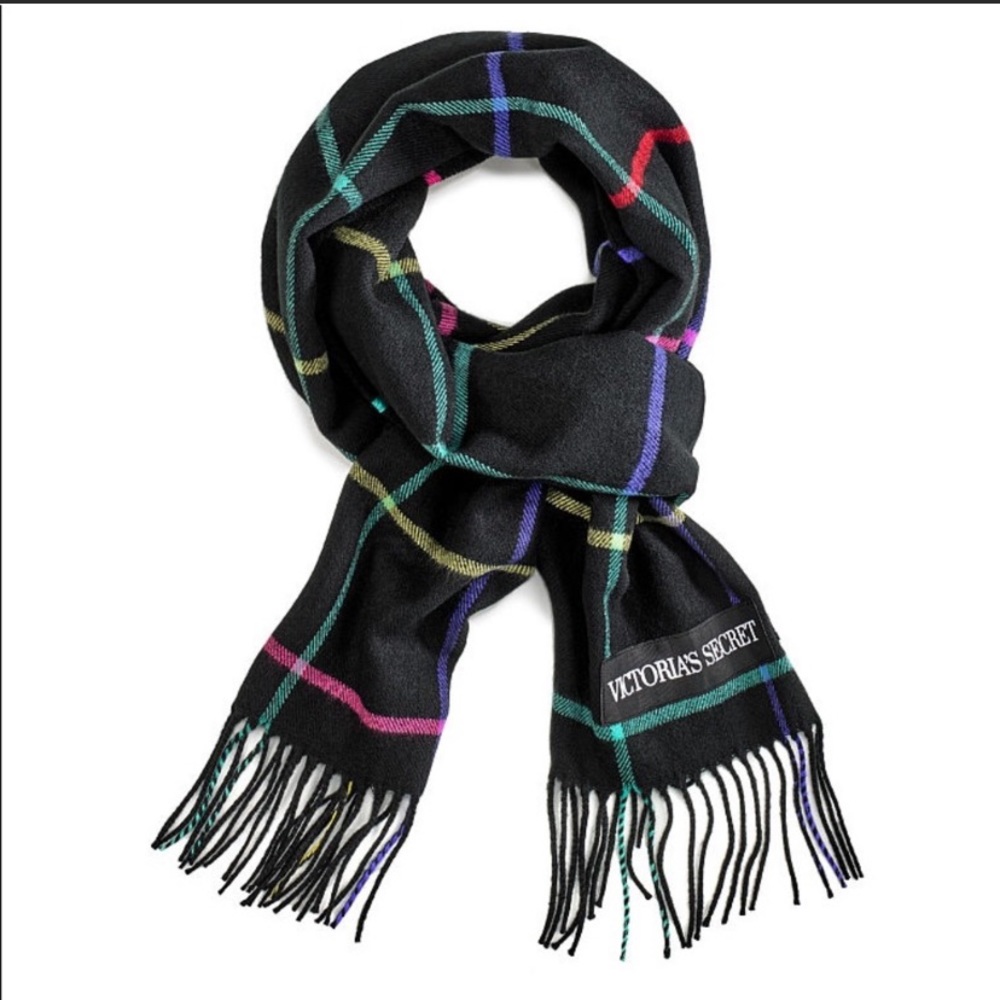 💜Victoria’s Secret Rainbow Check Scarf💜